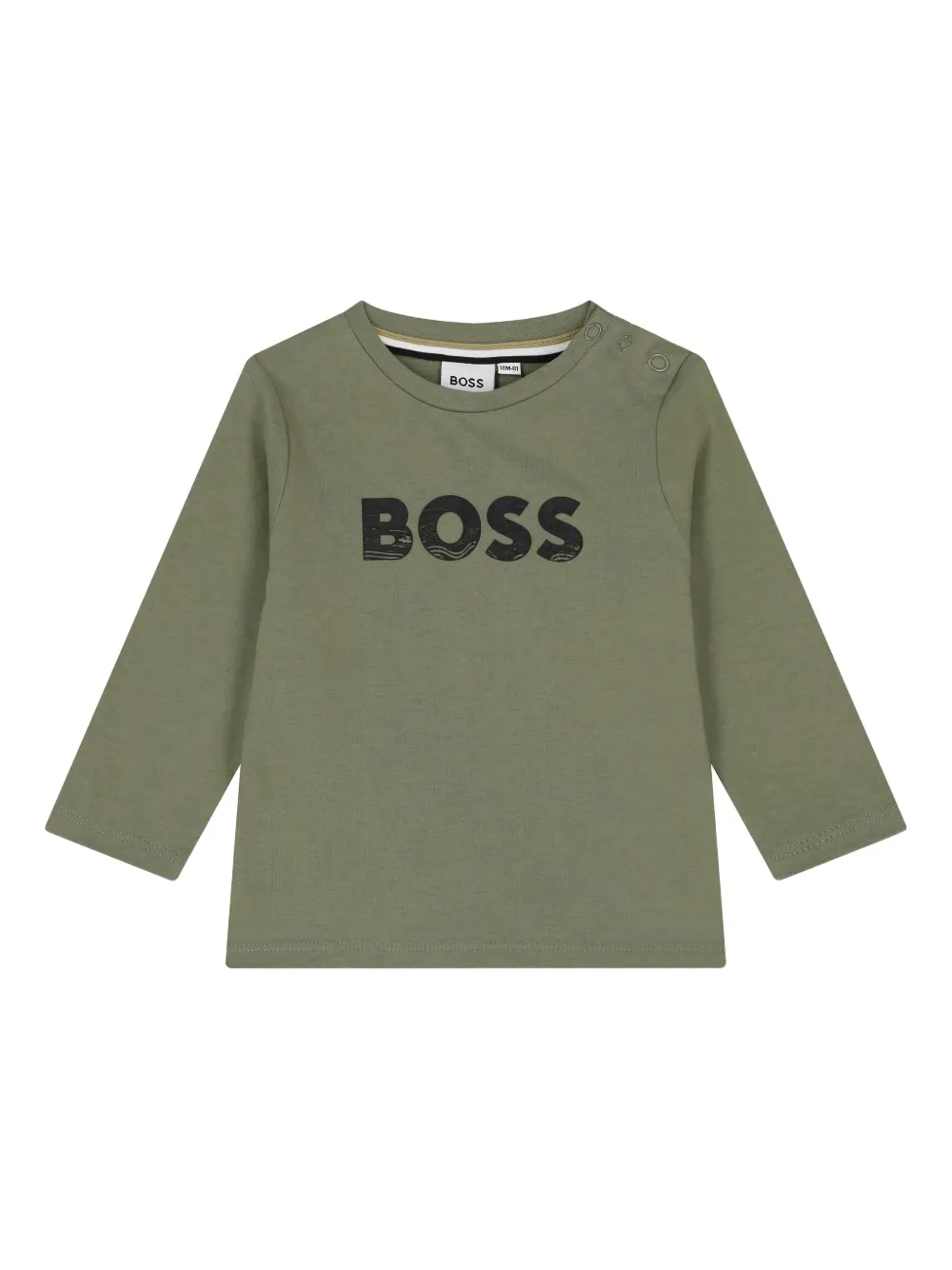 BOSS Kidswear long-sleeve logo-print T-shirt - グリーン BOSS Kidswear long-sleeve logo-print T-shirt - グリーン
