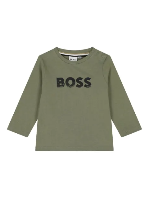 BOSS Kidswear long-sleeve logo-print T-shirt