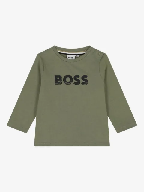 BOSS Kidswear long-sleeve logo-print T-shirt