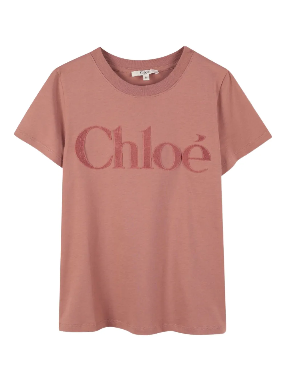 Chloé Kids T-shirt met logoprint Roze