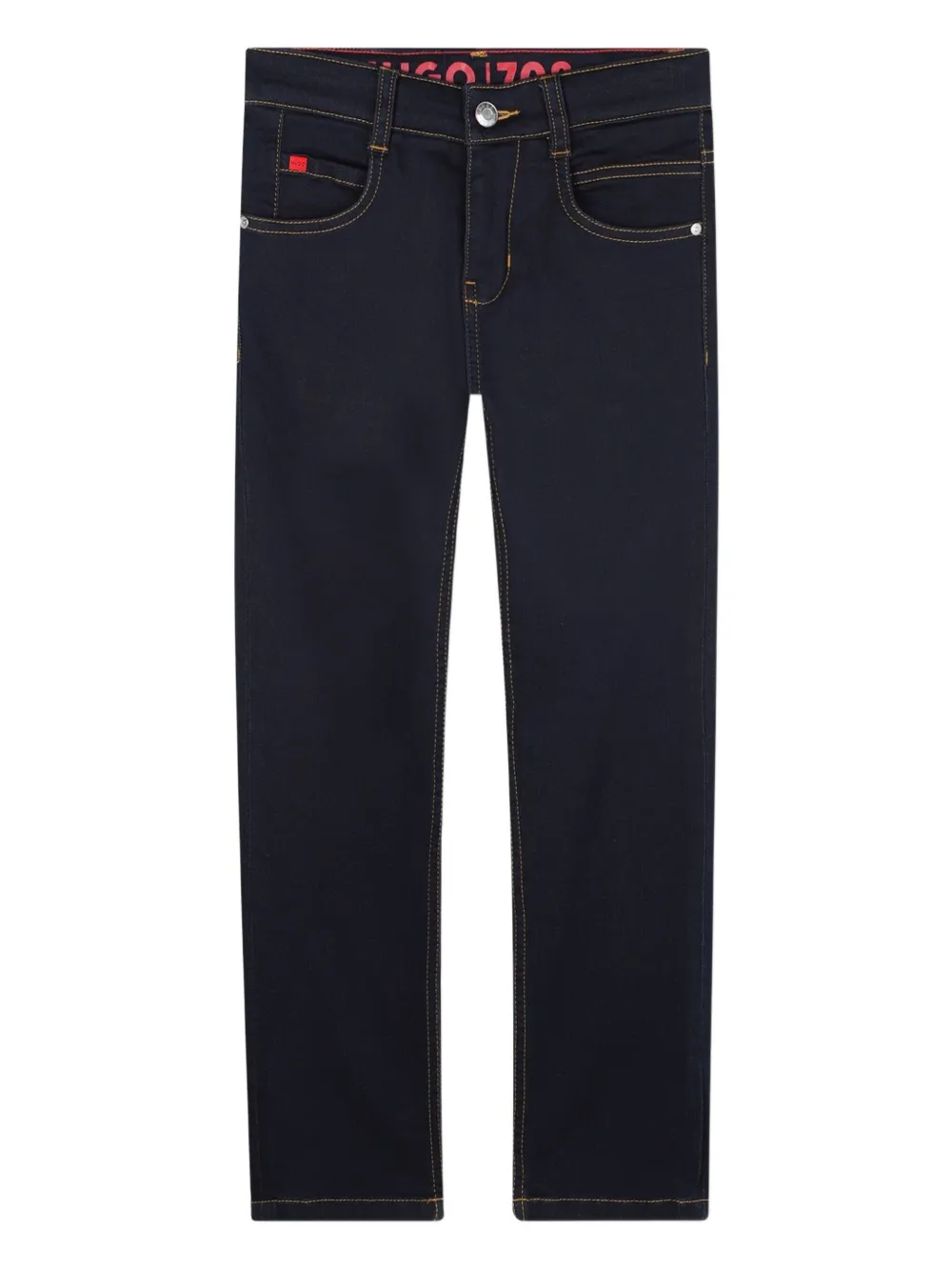 HUGO KIDS Jeans met logopatch Blauw
