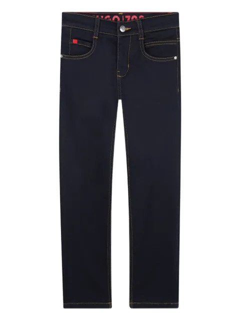 HUGO KIDS logo-patch jeans