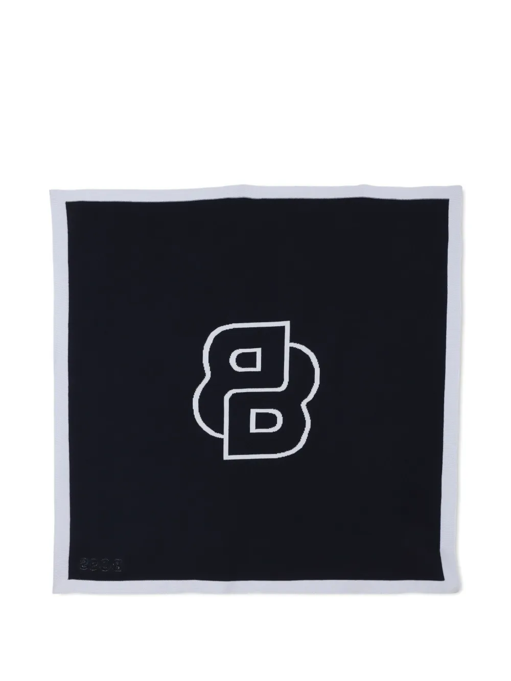BOSS Kidswear Katoenen deken met geborduurd logo Blauw