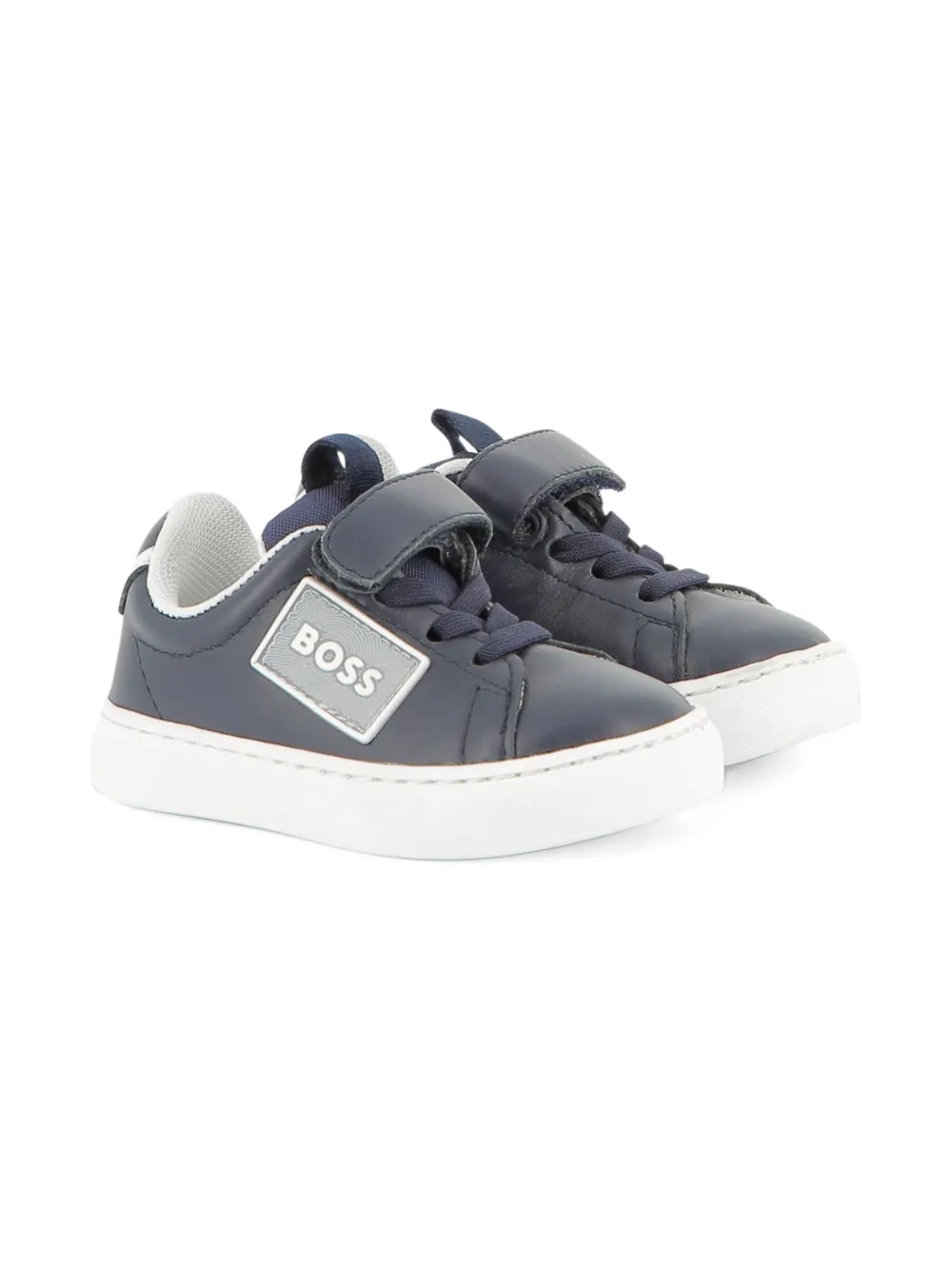 BOSS Kidswear touch-strap sneakers Blue