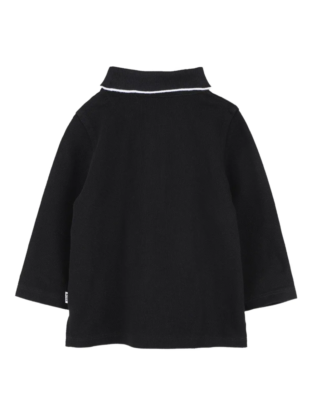BOSS Kidswear Poloshirt met lange mouwen Zwart