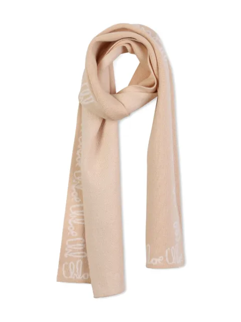 Chloé Kids logo-print scarf