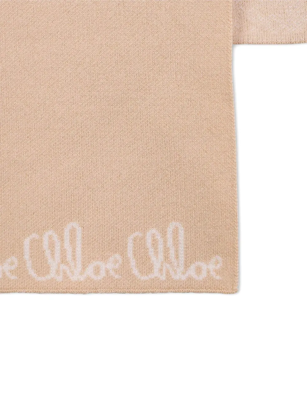 Chloé Kids Sjaal met logoprint Beige