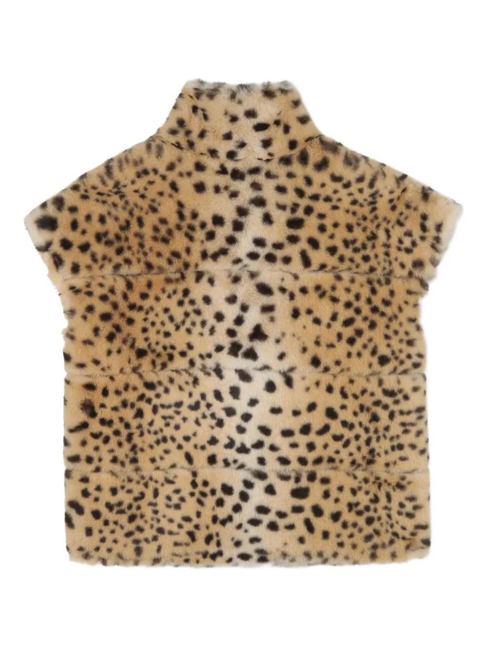 Givenchy Kids Gilet van imitatiebont met luipaardprint Beige