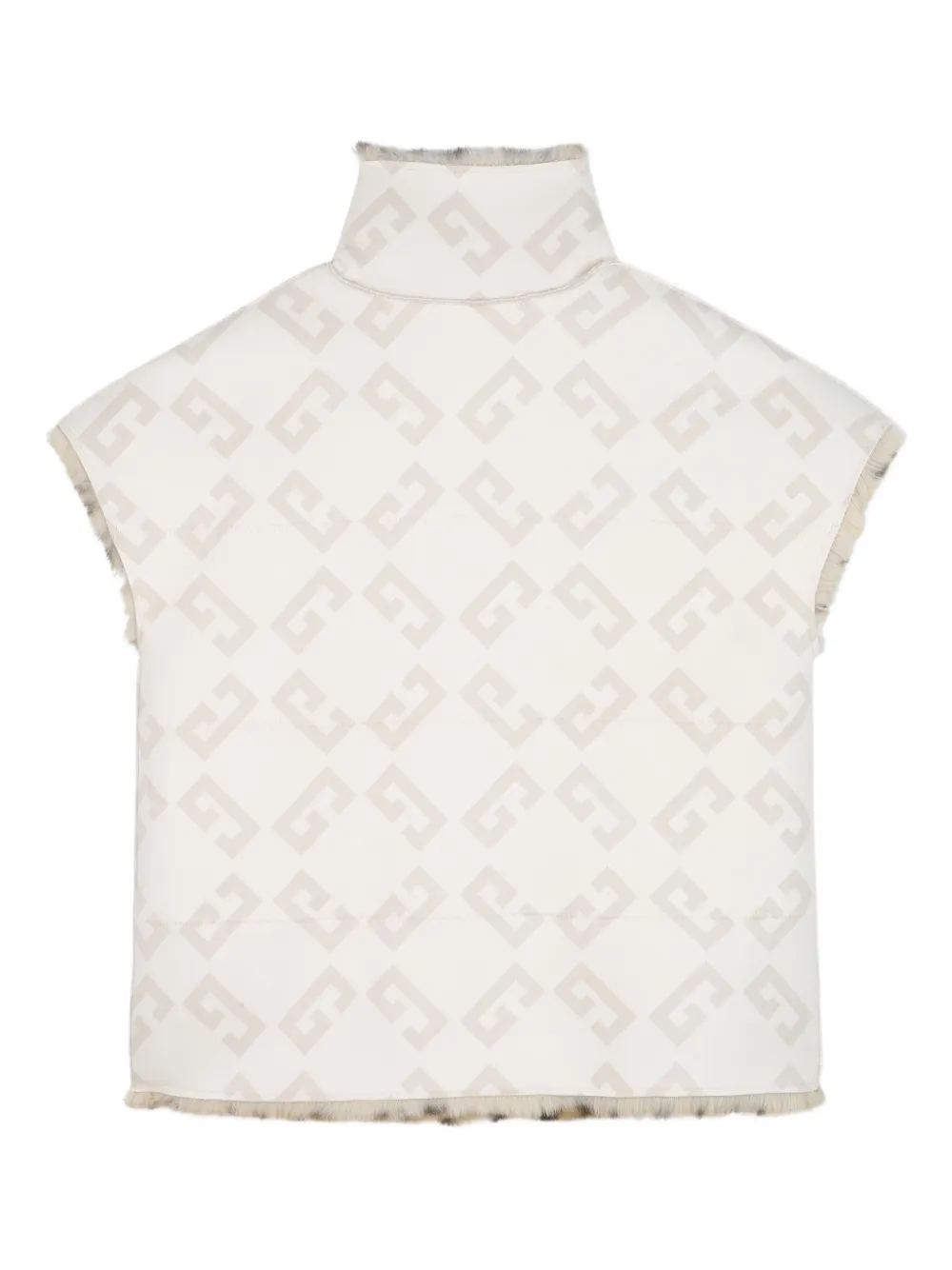 Givenchy Kids Gilet van imitatiebont met luipaardprint Beige