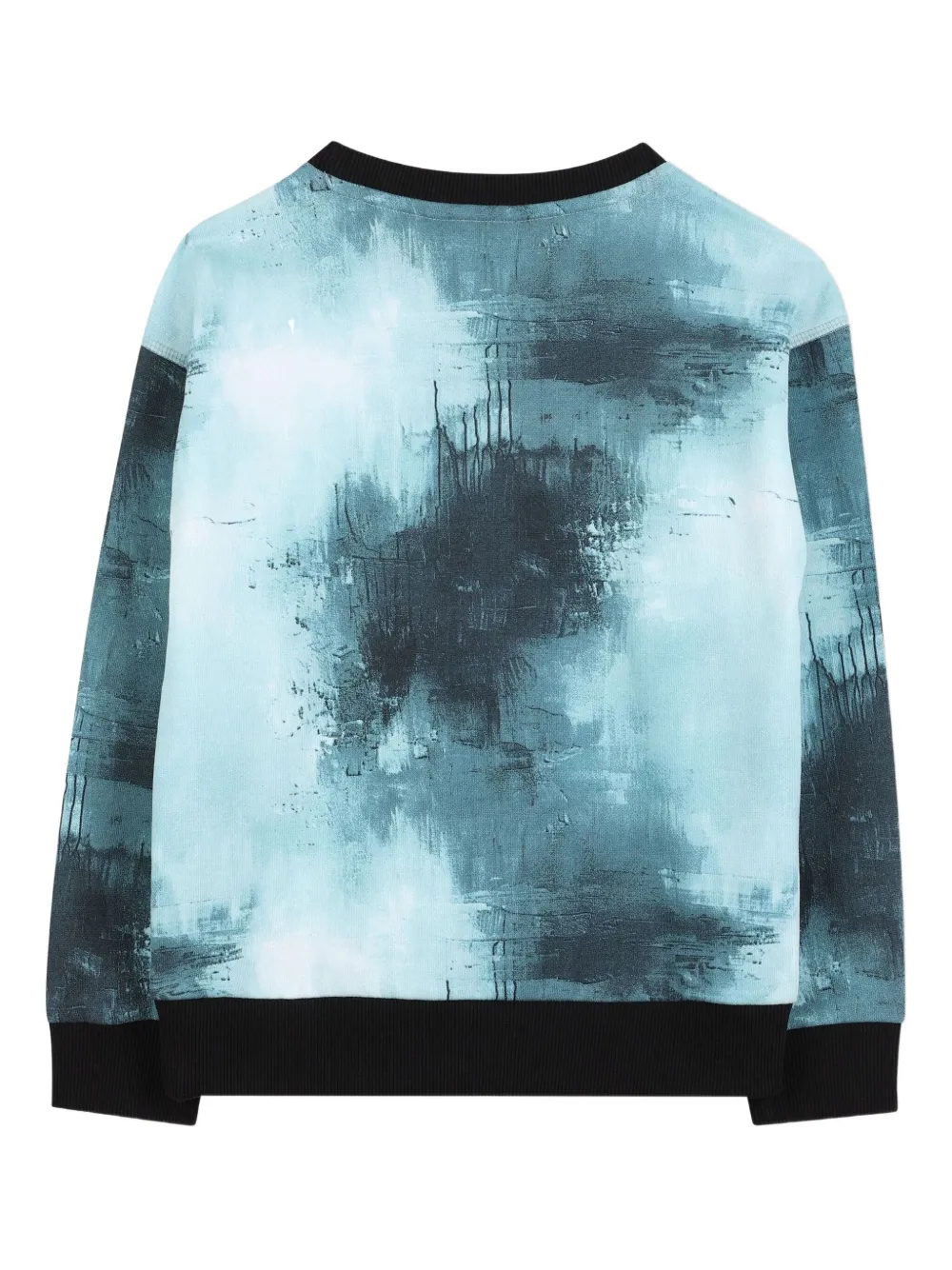 HUGO KIDS Sweater met abstracte print Blauw