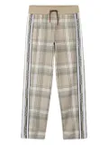 HUGO KIDS plaid drawstring trousers - Neutrals
