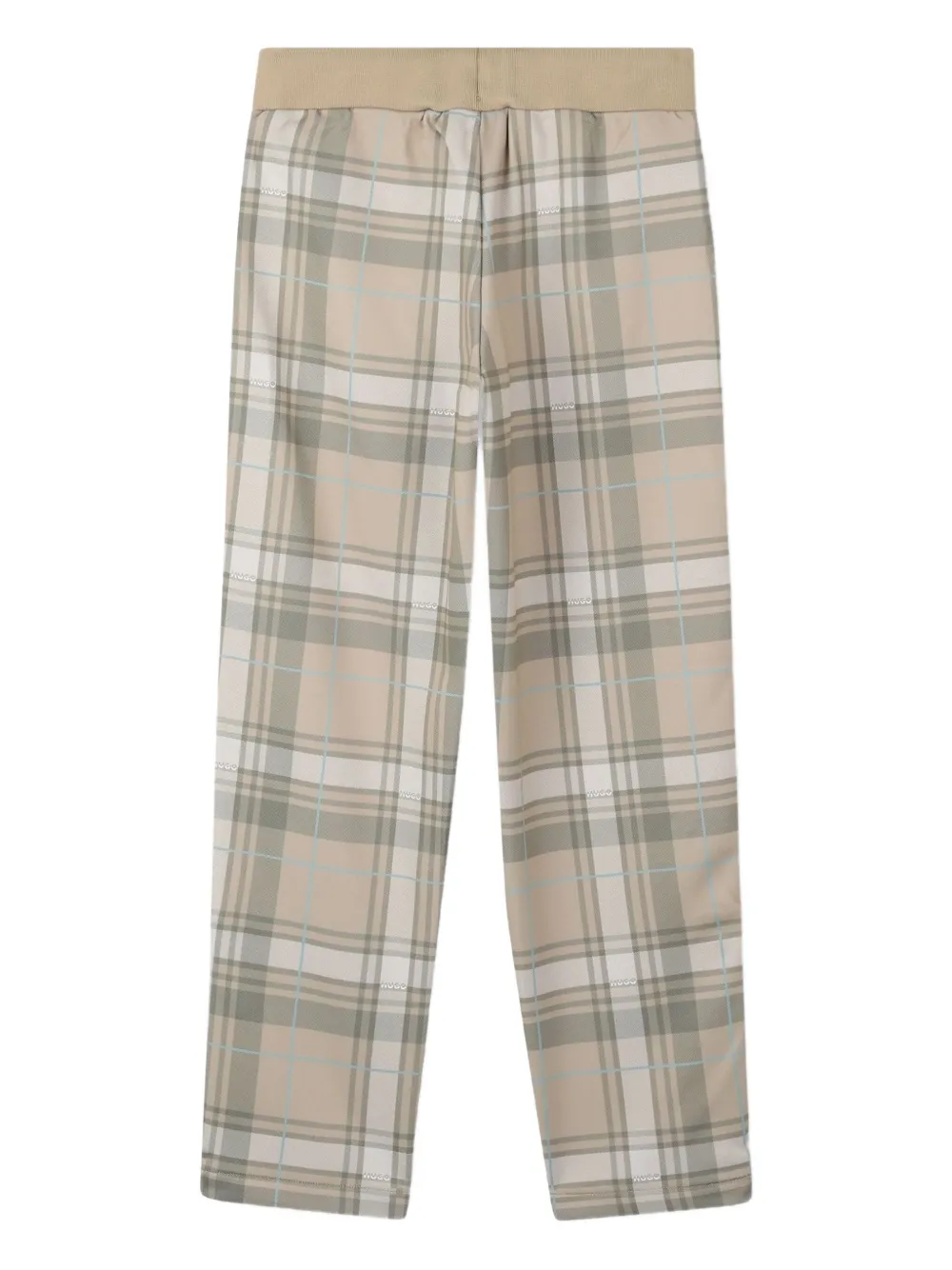 HUGO KIDS Geruite broek met trekkoord Beige