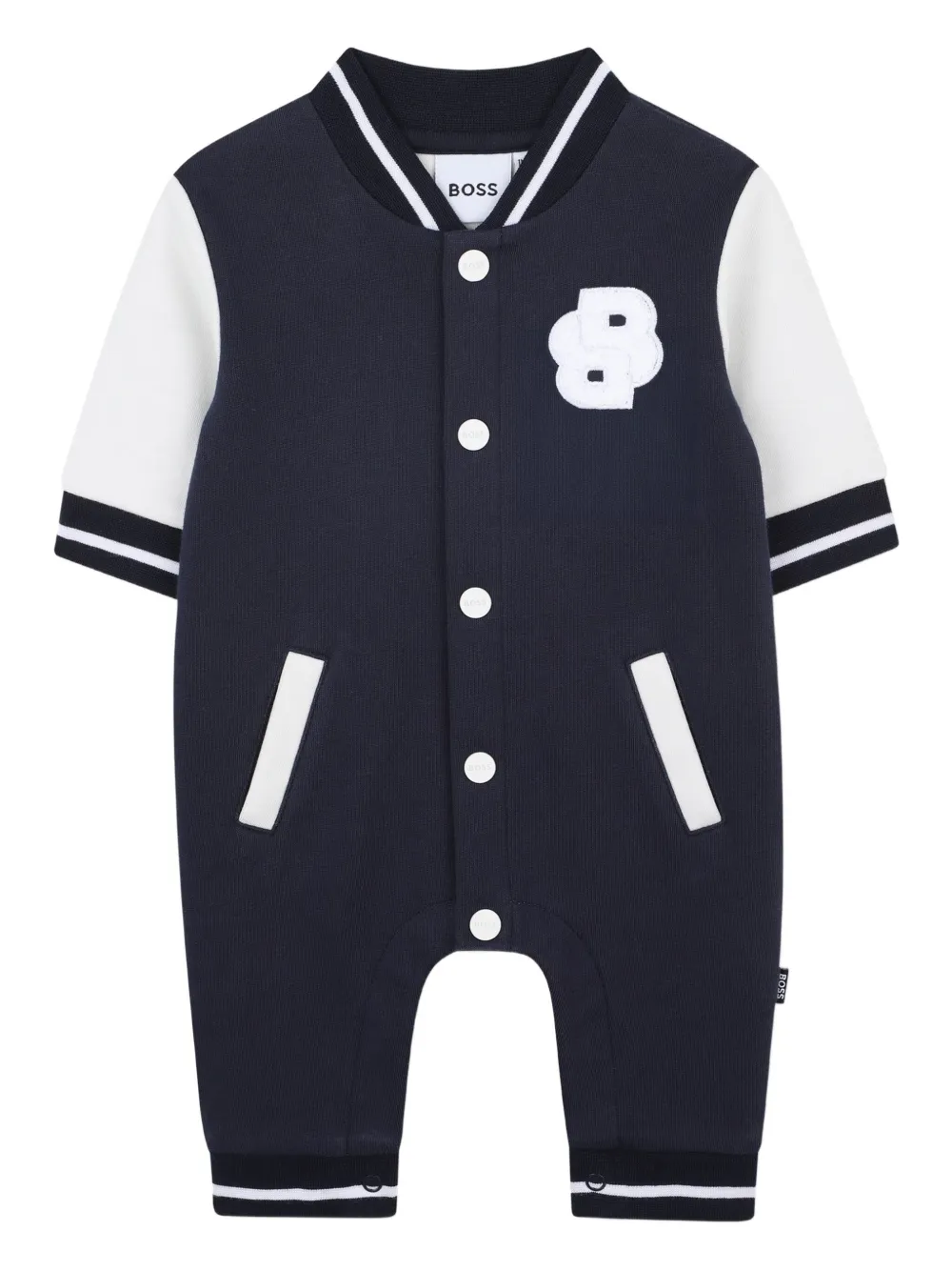 BOSS Kidswear Romper met colourblocking Blauw