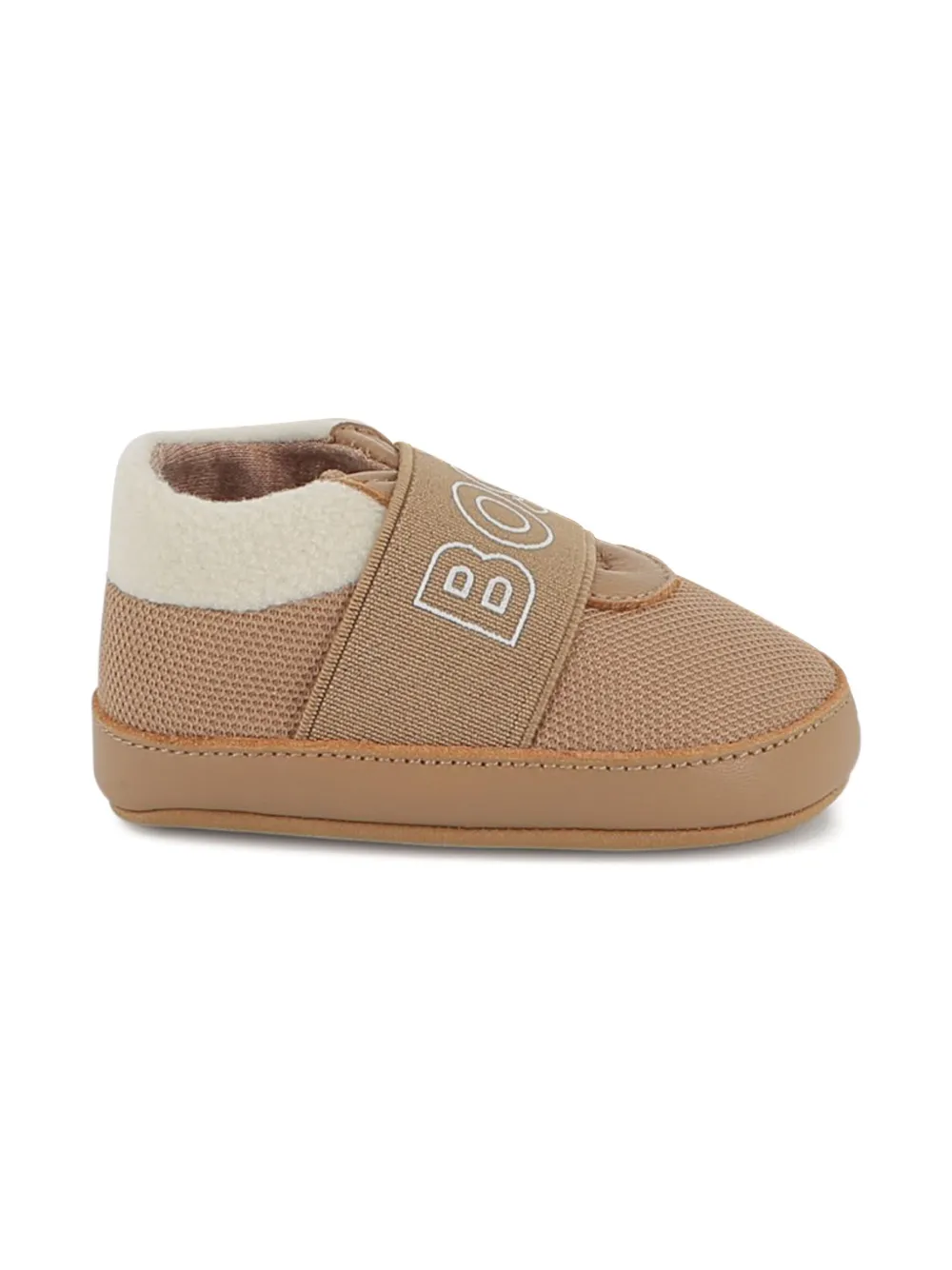 BOSS Kidswear logo-strap pre-walkers Brown