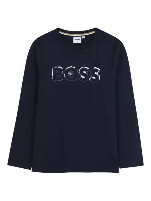 BOSS Kidswear logo-print long-sleeve T-shirt