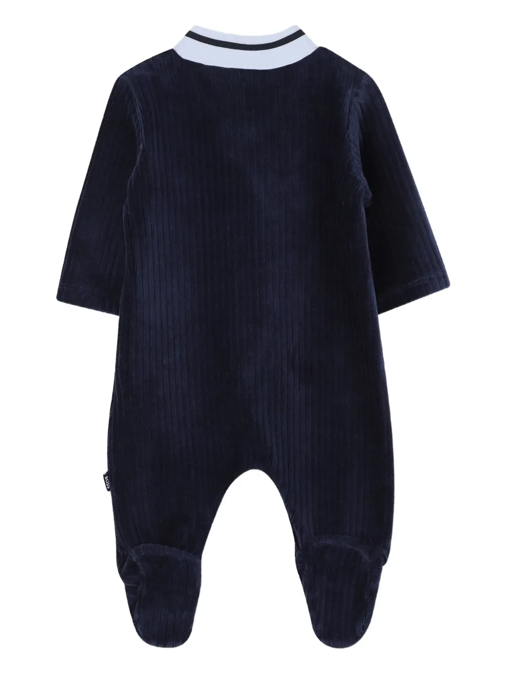 BOSS Kidswear Twee geribbelde rompers Blauw