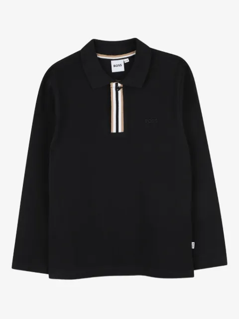 BOSS Kidswear playera tipo polo manga larga