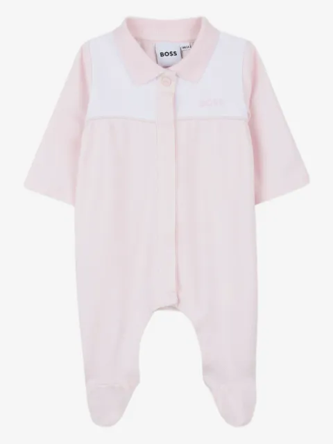 BOSS Kidswear polo collar playsuit
