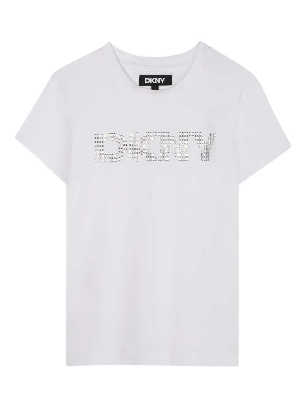 Dkny Kids T-shirt met logo studs Wit