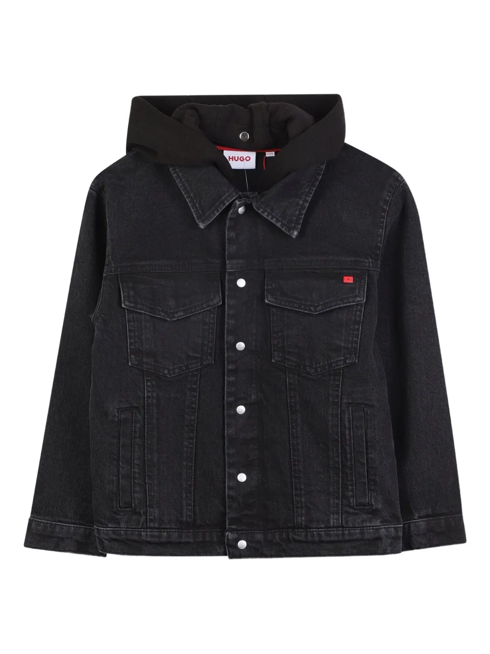 HUGO KIDS Spijkerjack met capuchon Grijs