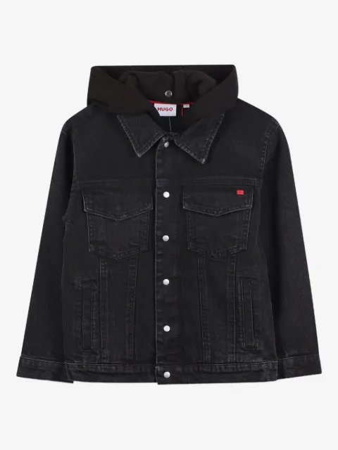 HUGO KIDS hooded denim jacket