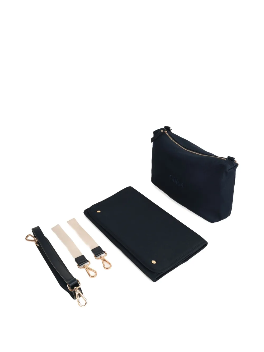 Chloé Kids Luiertas met geborduurd logo Blauw