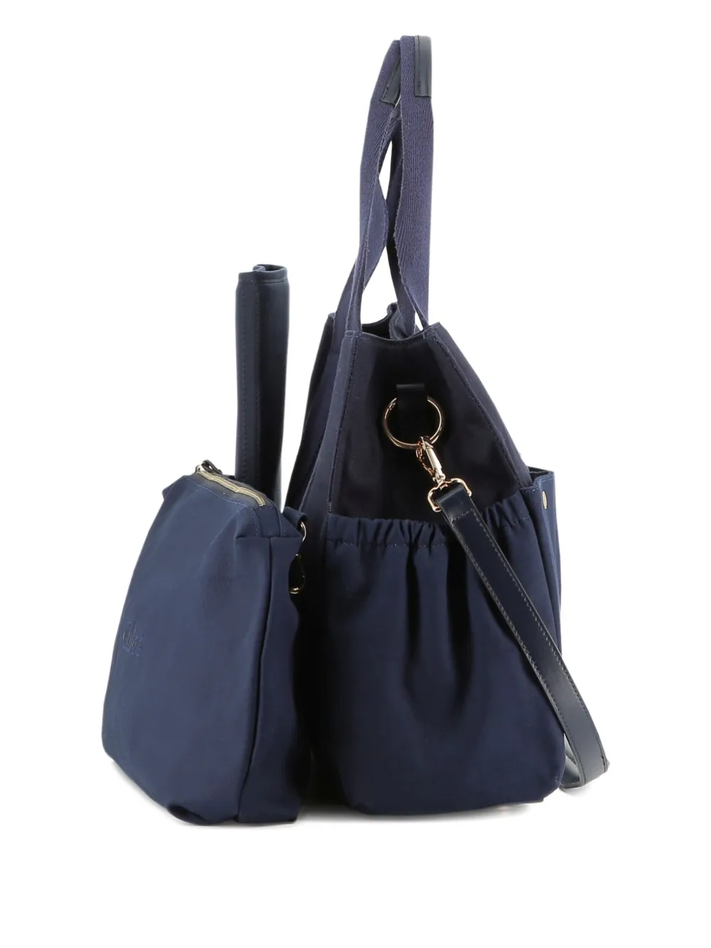 Chloé Kids Luiertas met geborduurd logo Blauw