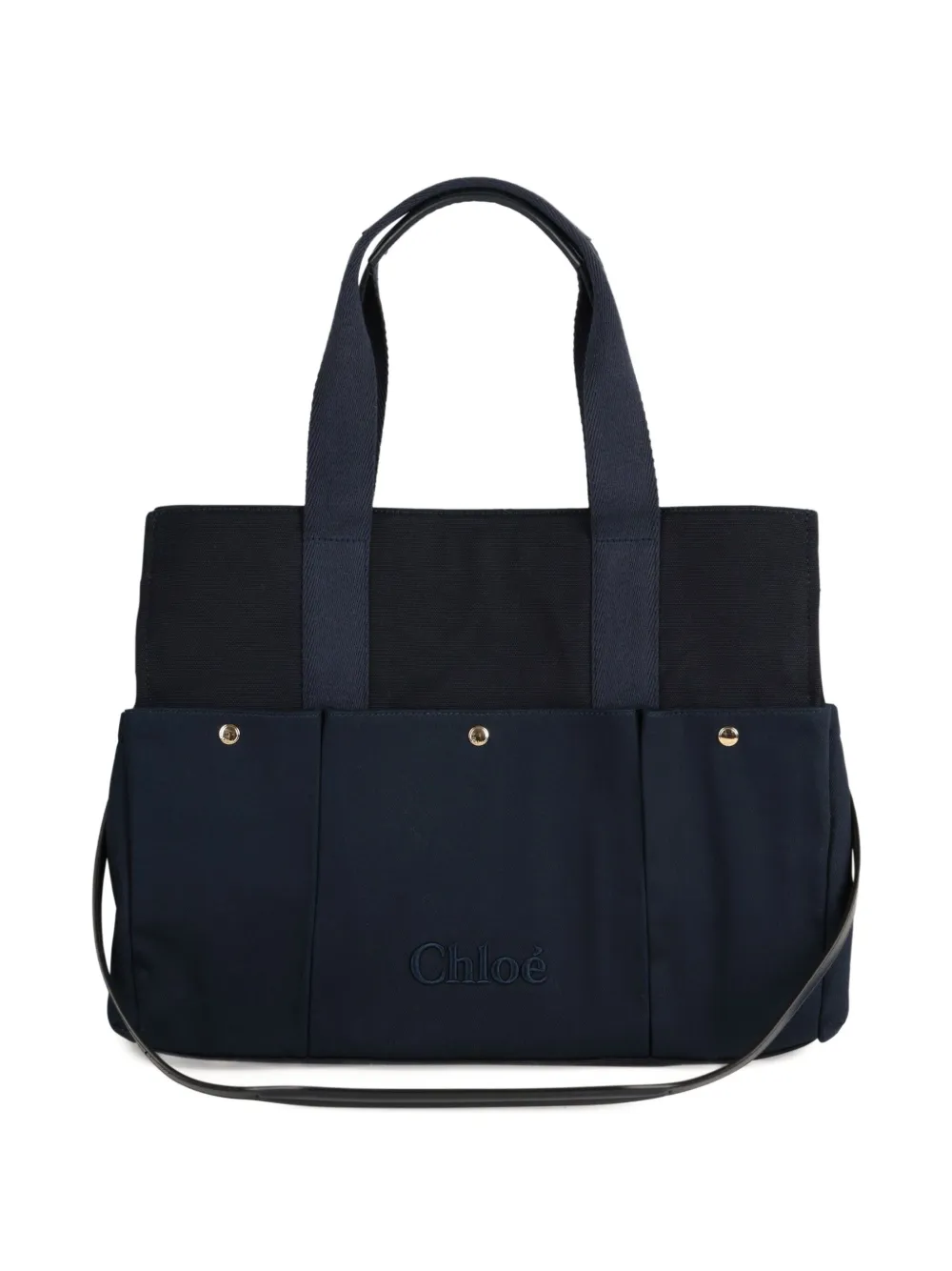 Chloé Kids Luiertas met geborduurd logo Blauw