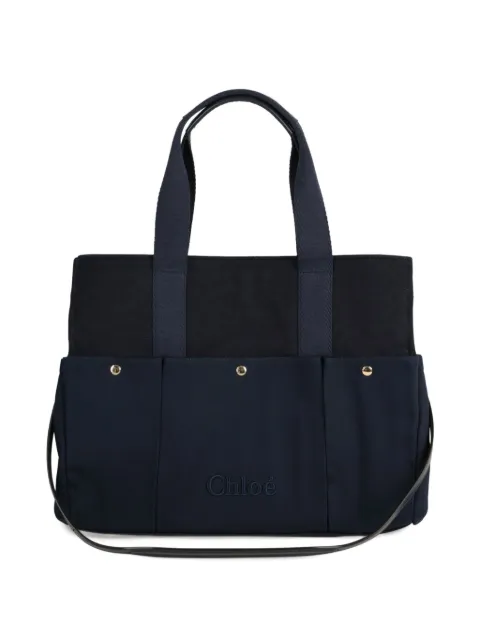 Chloé Kids logo-embroidered changing bag