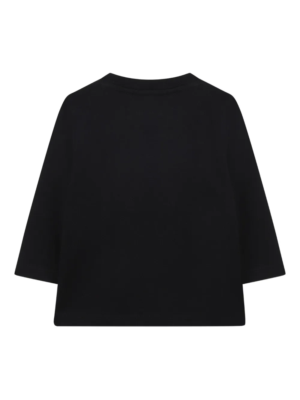 BOSS Kidswear Top met lange mouwen en grafische logoprint Zwart