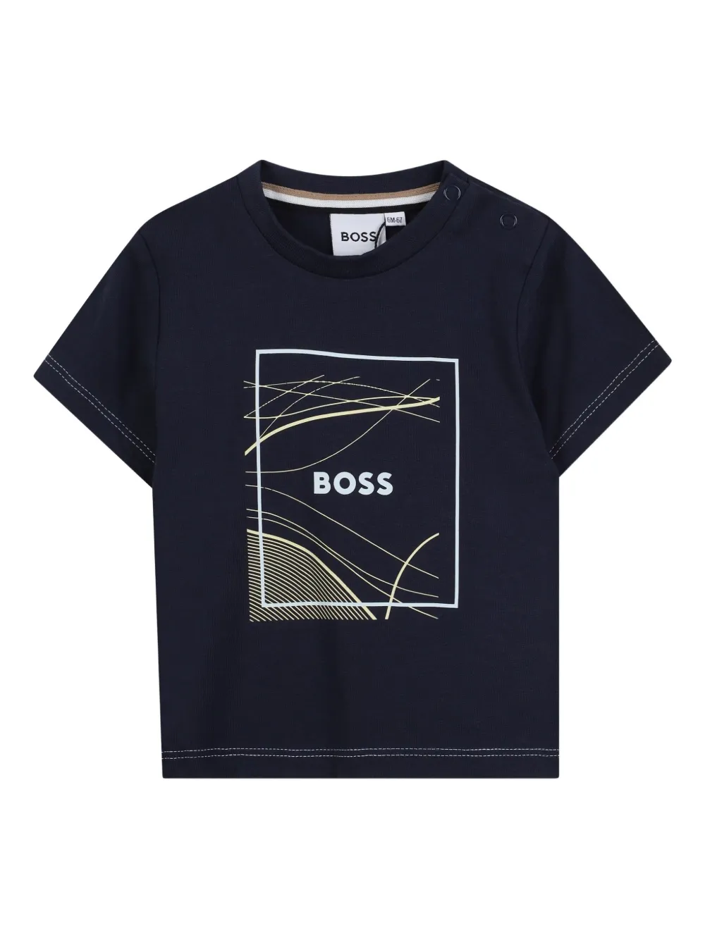 BOSS Kidswear T-shirt met grafische print Blauw