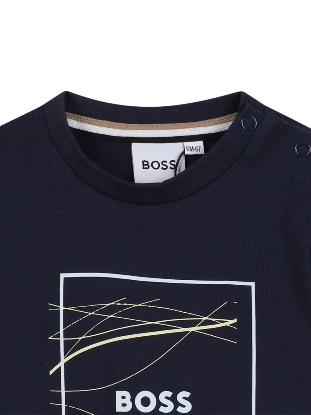 BOSS Kidswear T-shirt met grafische print Blauw