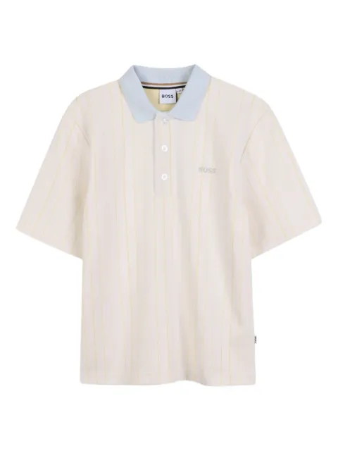 BOSS Kidswear striped polo shirt