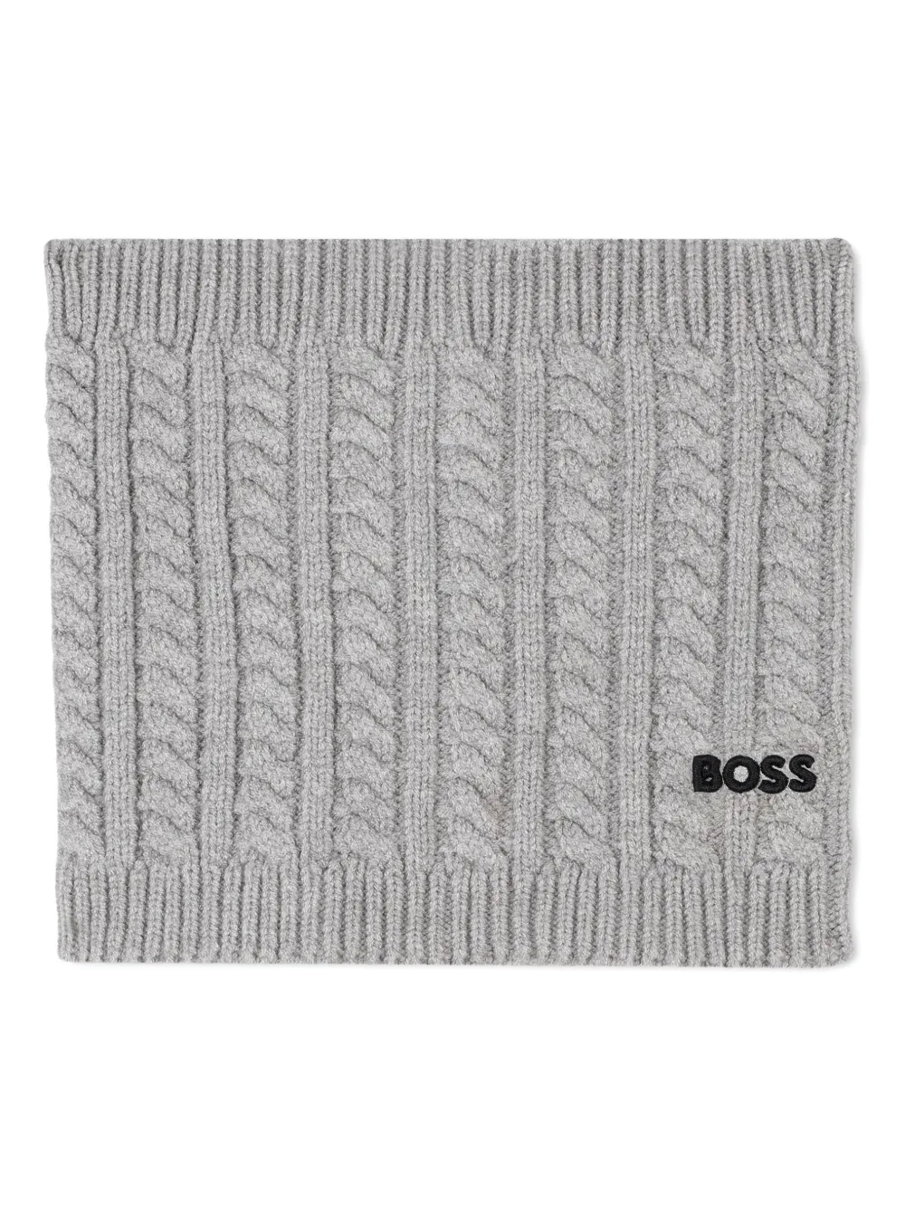 BOSS Kidswear Kabelgebreide nekwarmer Grijs