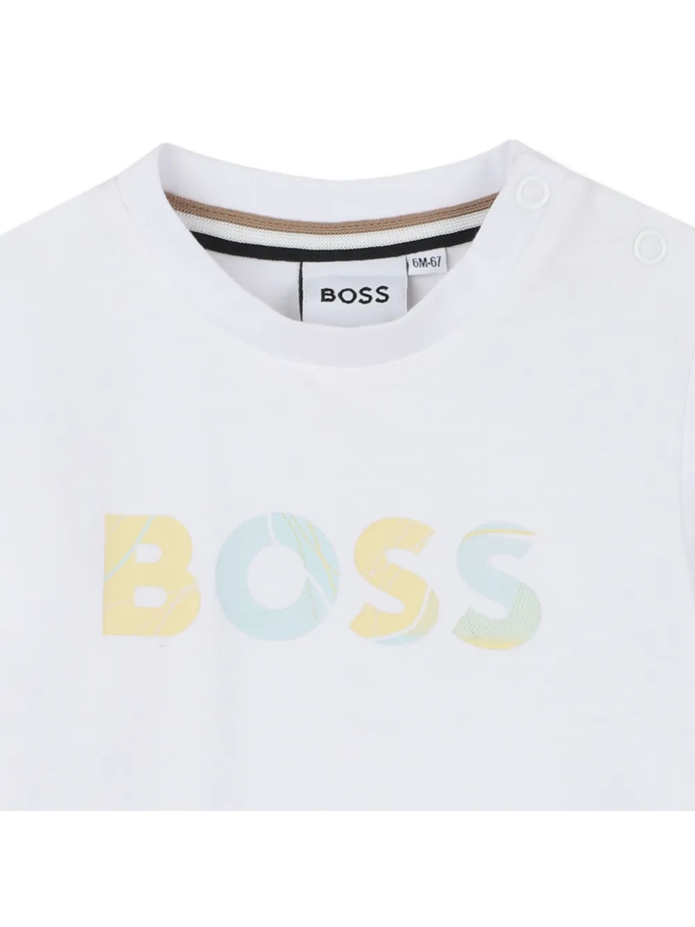 BOSS Kidswear Top met logoprint Wit