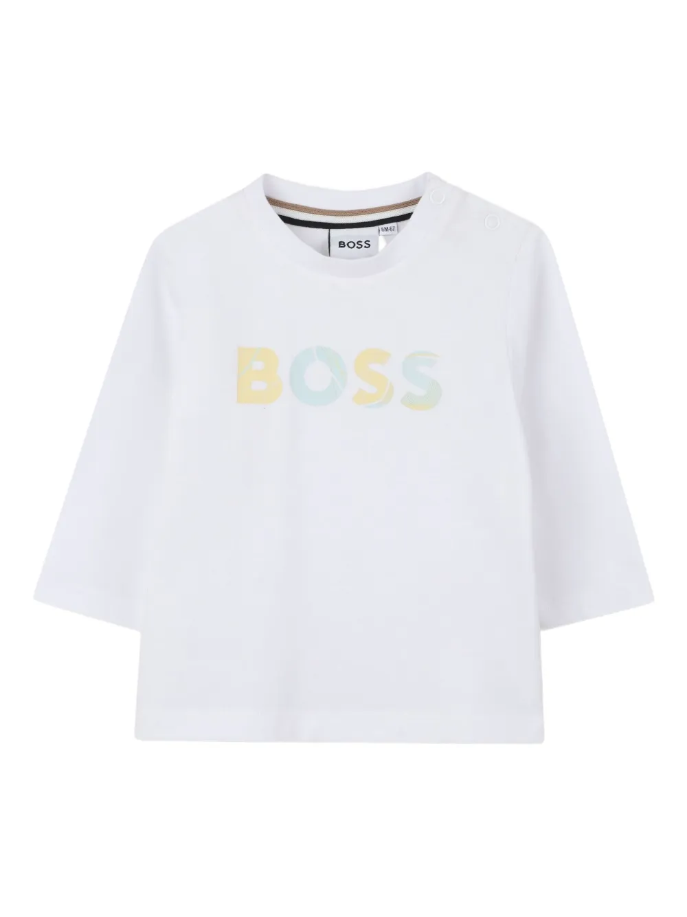 BOSS Kidswear Top met logoprint Wit