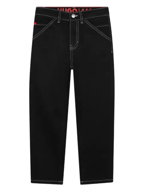 HUGO KIDS contrast-stitch jeans