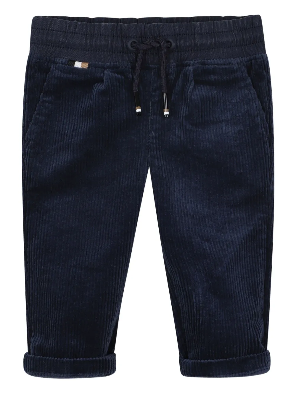 BOSS Kidswear Ribfluwelen broek Blauw