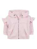 Givenchy Kids ruffled zip-up hoodie - Pink
