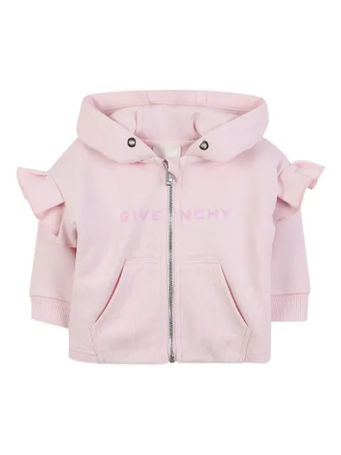 Givenchy Kids hoodie zippé à volants