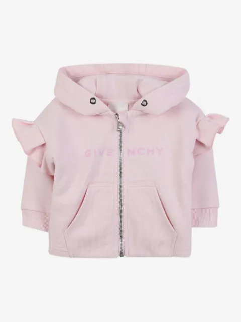 Givenchy Kids ruffled zip-up hoodie