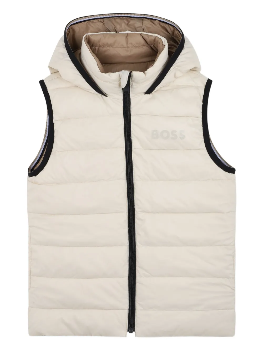 BOSS Kidswear Bodywarmer met capuchon Beige