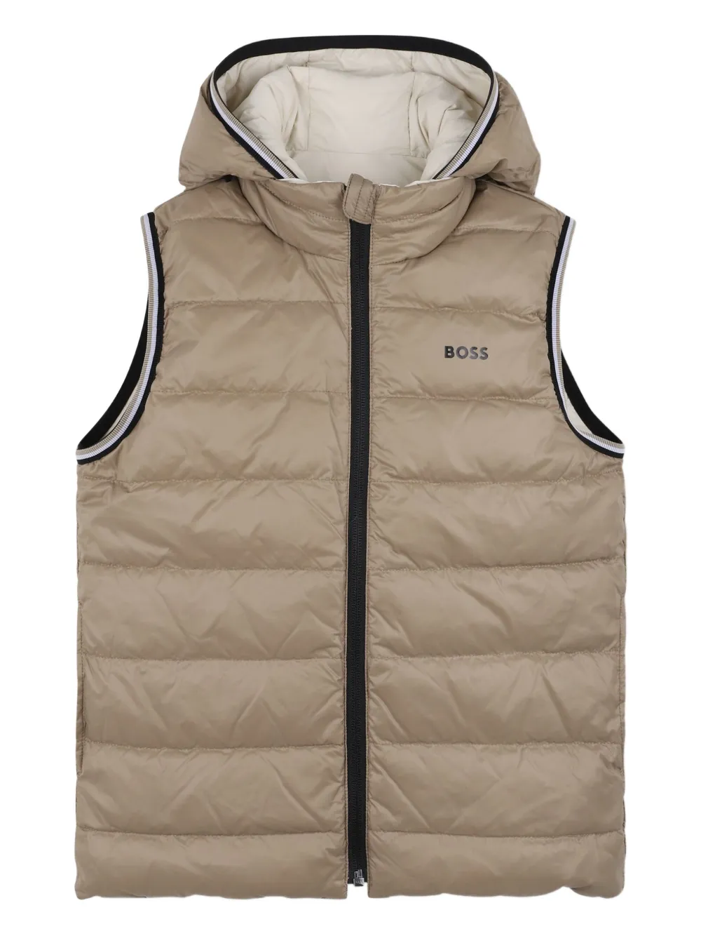 BOSS Kidswear Bodywarmer met capuchon Beige