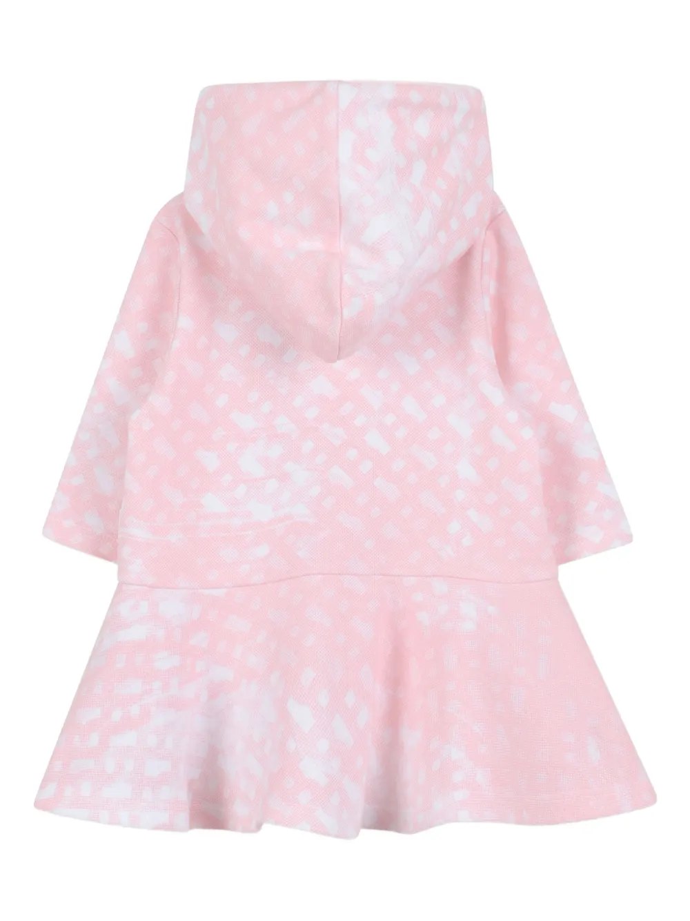 BOSS Kidswear Jurk met capuchon en ruches - Roze