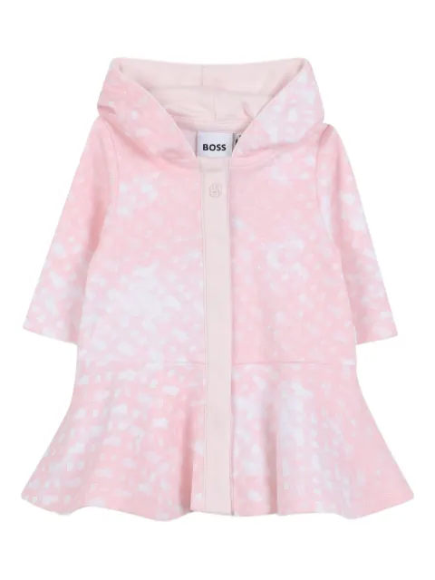 BOSS Kidswear hooded ruffled dress