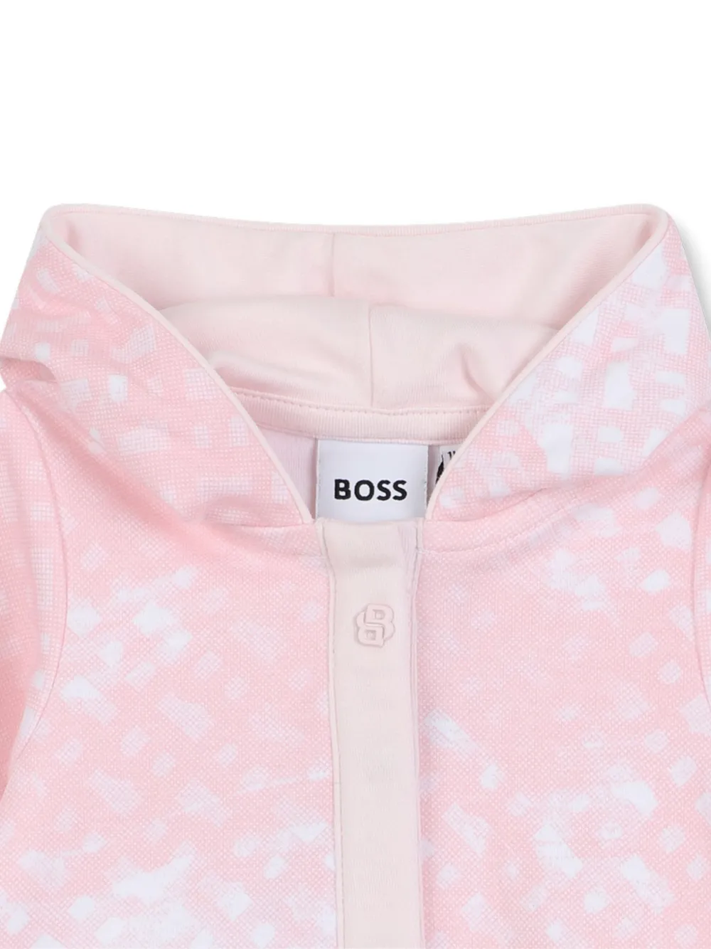 BOSS Kidswear Jurk met capuchon en ruches Roze