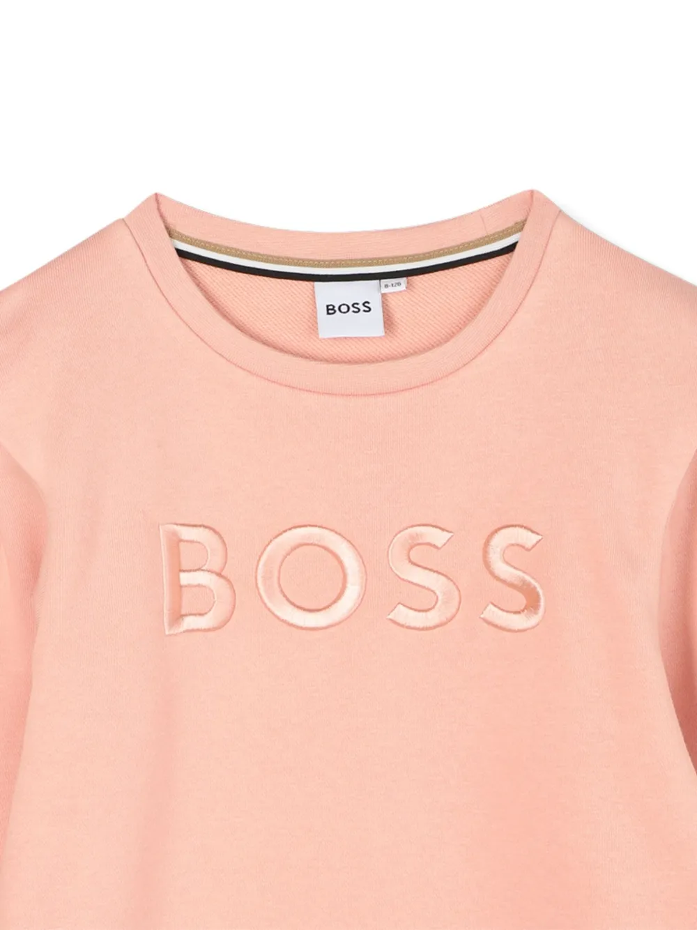 BOSS Kidswear Jurk met geborduurd logo Roze