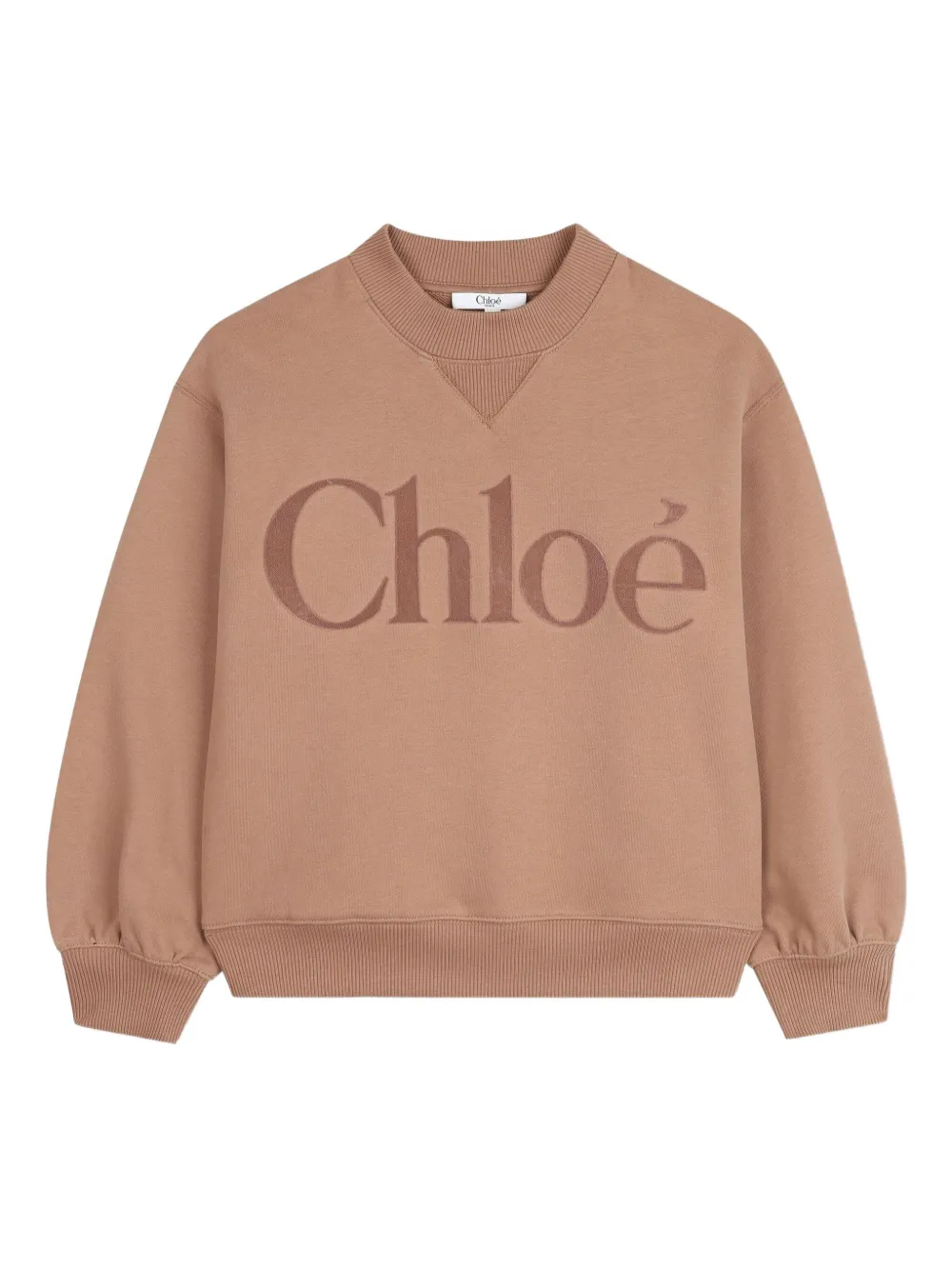 Chloé Kids Sweater met logoprint Beige