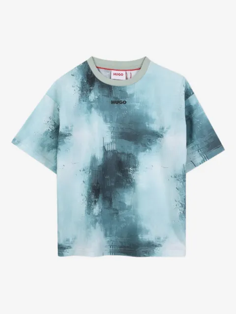 HUGO KIDS playera con estampado abstracto