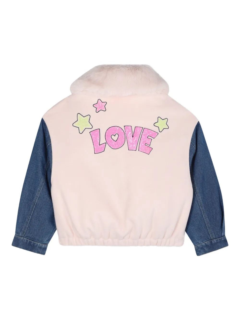 Billieblush Spijkerjack met kraag van imitatiebont Roze